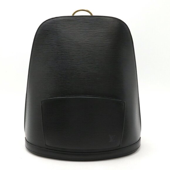 LOUIS VUITTON Black Leather Backpack - Picture 1 of 7